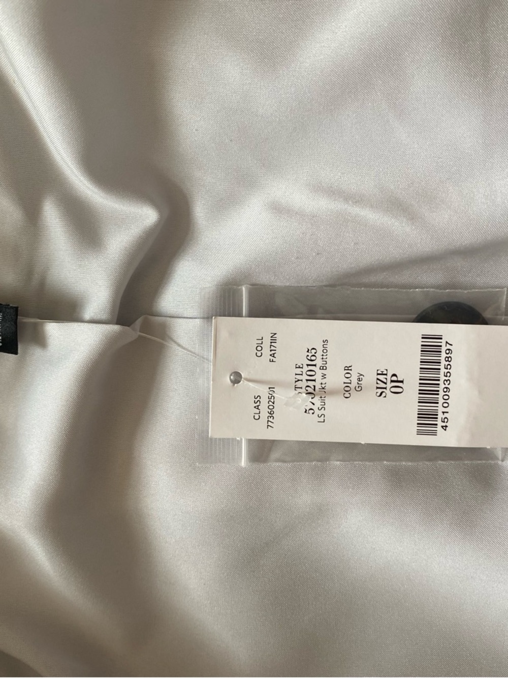 White House Black Market Light Gray Double-Breasted Tailored Blazer - Picture 3 of 4